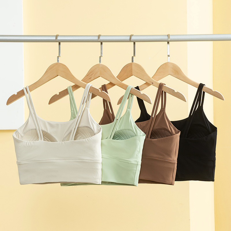 T Shirt Bra Seamless - เสื้อชั้นในกีฬาไร้ตะเข็บสำหรับผู้หญิง ระบายอากาศได้ดี เสื้อครอปออกกำลังกาย ดีไซน์หลังสวย ยกกระชับทรงสวย เสื้อกล้ามโยคะ
