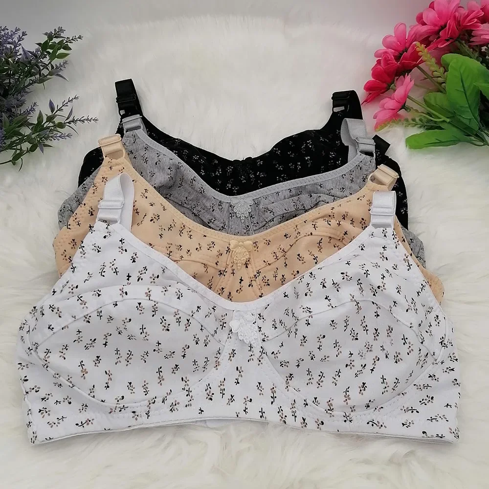 Cotton Bra Everyday - ชุดชั้นในเซ็กซี่แบบไร้โครง บราดันทรง 3/4 คัพ ผ้าฝ้ายนุ่ม ไซส์ใหญ่