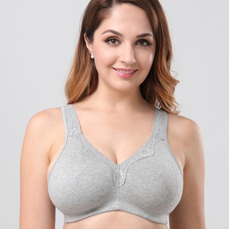 L38E สตรีไร้สายขนาดใหญ่ลูกไม้  - Cotton Bra Everyday บทวิจารณ์และราคา
