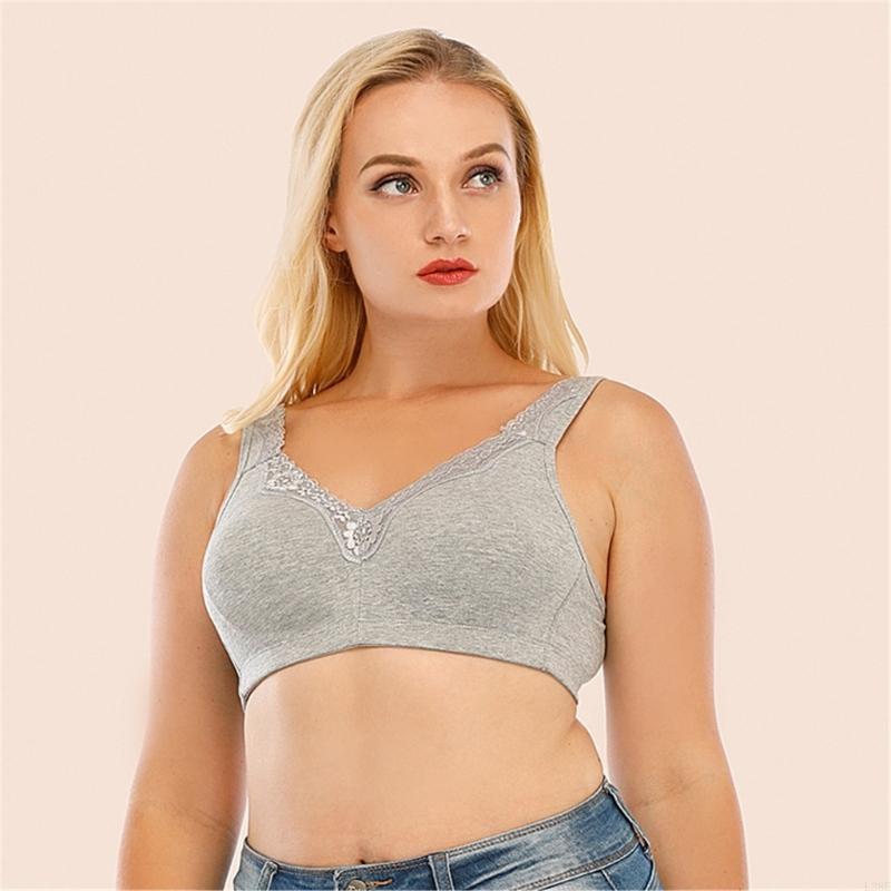 L38E สตรีไร้สายขนาดใหญ่ลูกไม้  - Cotton Bra Everyday บทวิจารณ์และราคา